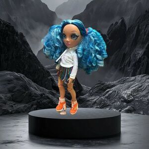 Rainbow High Bradshaw Skyler Blue-Haired Fashion Doll with Orange Shoes
